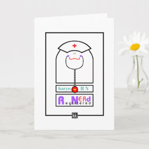 E.R. RN Registered Nerd Grußkarte Karte
