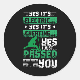 E-Scooter Passed You Runder Aufkleber