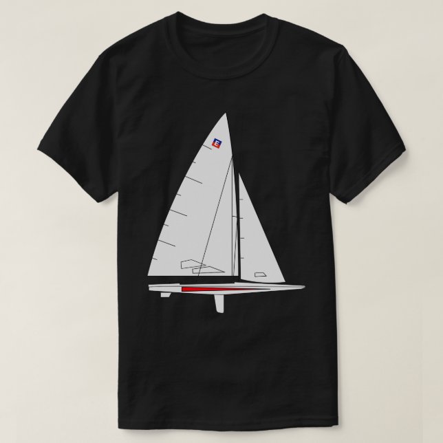 E Scow Sailboat Classic TShirt (Design vorne)