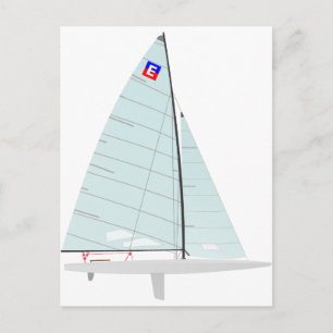 E-   ScowRacing Sailboat on-Design-Klasse Postkarte