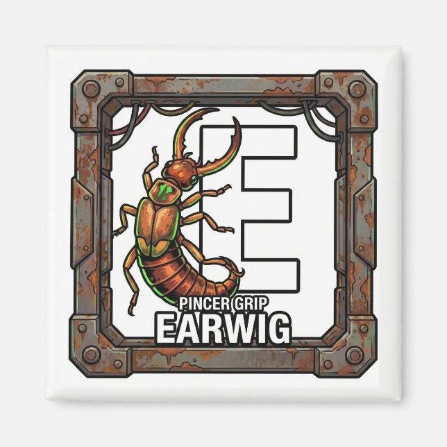 E steht für Ohrwurm – GTA Style ABC Lernmagnet Magnet (Vorne)