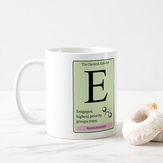 E Tasse des chemischen Alphabets (Mit Donut)