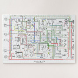 E Typ Jag, Drahtdiagramm. Puzzle