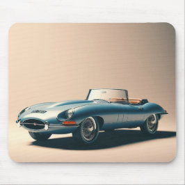 E-Typ Jaguar Convertible (blau) Mousepad