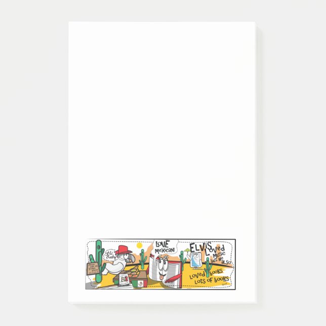 E und B "Elvis liebten Musik aber ihn. Posten-it® Post-it Klebezettel (Vorderseite)