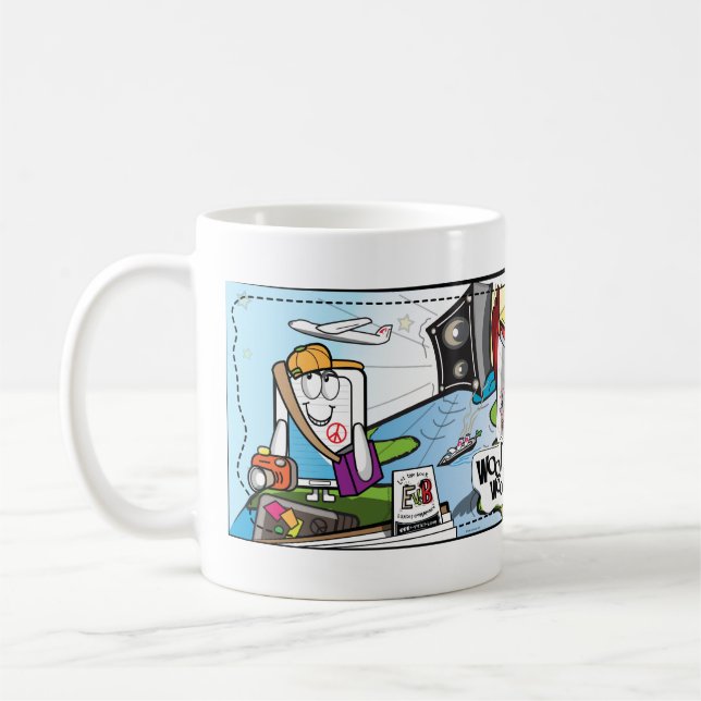 E und B "Tanz wie Sie haben nie." Weiße Tasse (Links)