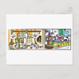 E versus B - Das Datum lief gut Postkarte