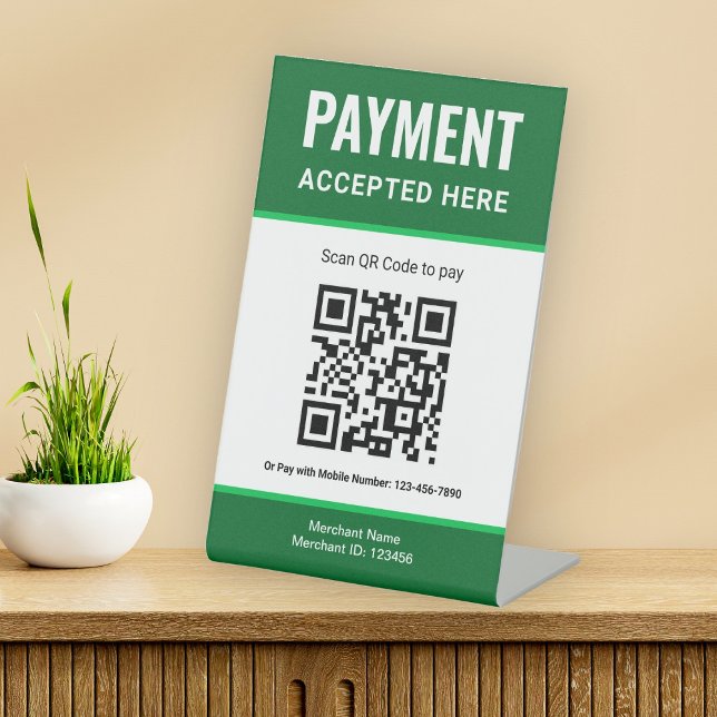 E-Wallet Scan zur Bezahlung von QR Code Payment Ta Sockelschild (Von Creator hochgeladen)
