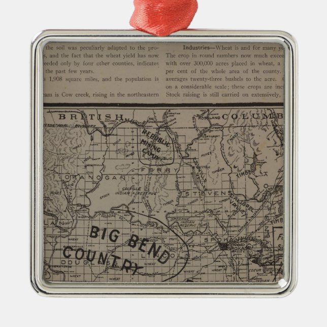 E Washington, N Idaho Silbernes Ornament (Vorne)