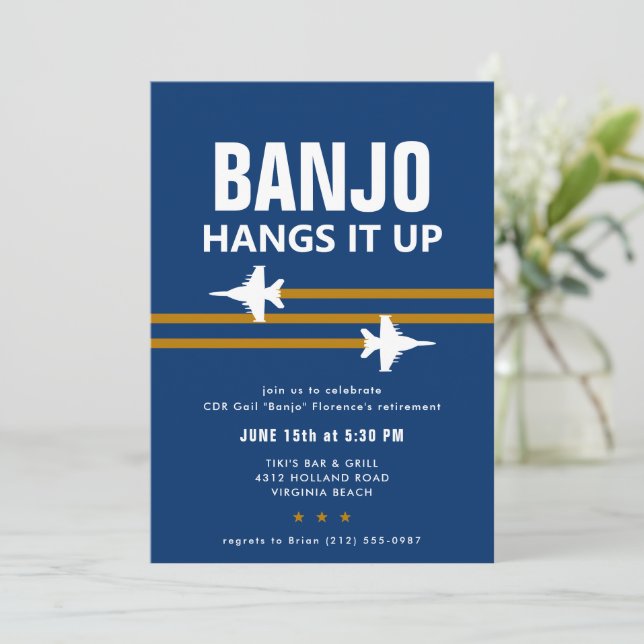 EA-18G Growler Fighter Jet Party Einladung (Stehend Vorderseite)