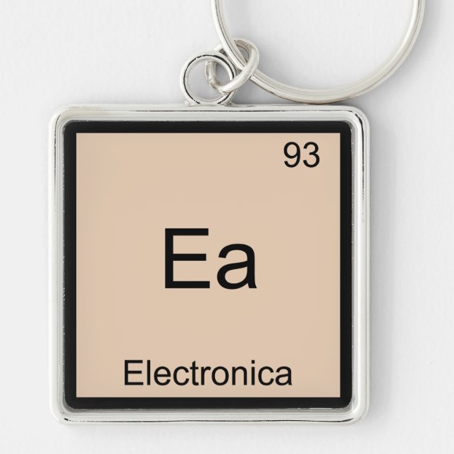 Ea — Electronica Funny Chemistry Element Symbol T Schlüsselanhänger (Vorne)