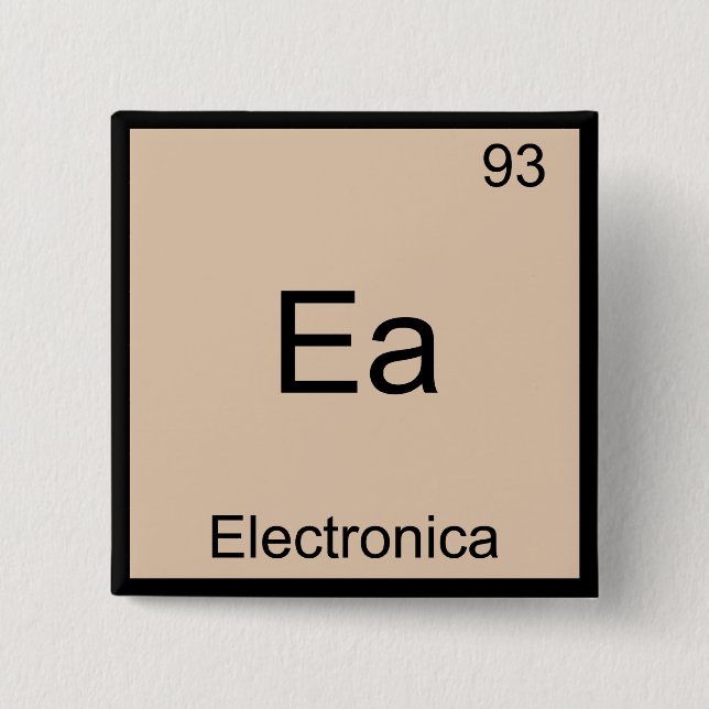Ea - Elektronica Funny Chemistry Element Symbol T Button (Vorderseite)