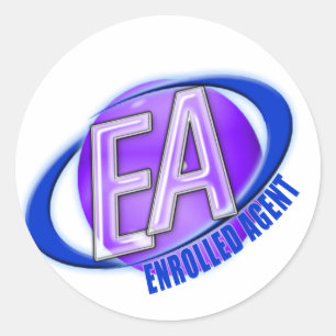 EA-KUGELswoosh-LOGO - EINGESCHRIEBENER AGENT Runder Aufkleber