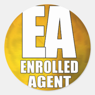EA LOGO ENROLLED AGENT RUNDER AUFKLEBER