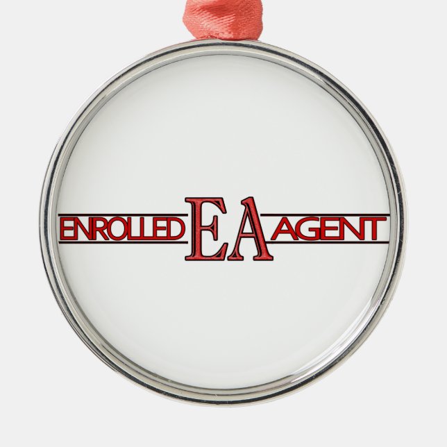 EA SPECIALIST LOGO ENROLLED AGENT SILBERNES ORNAMENT (Vorne)