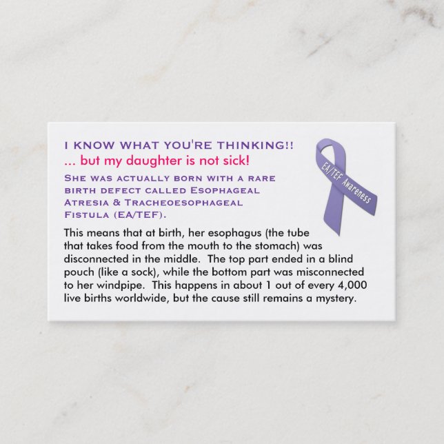 EA/TEF Karten für Mädchen (Vorderseite)