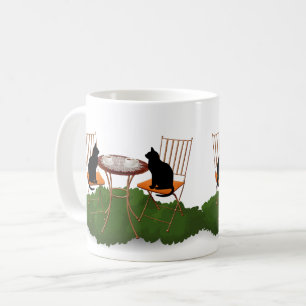 ea Time Black Cat im Gartendesign Kaffeetasse