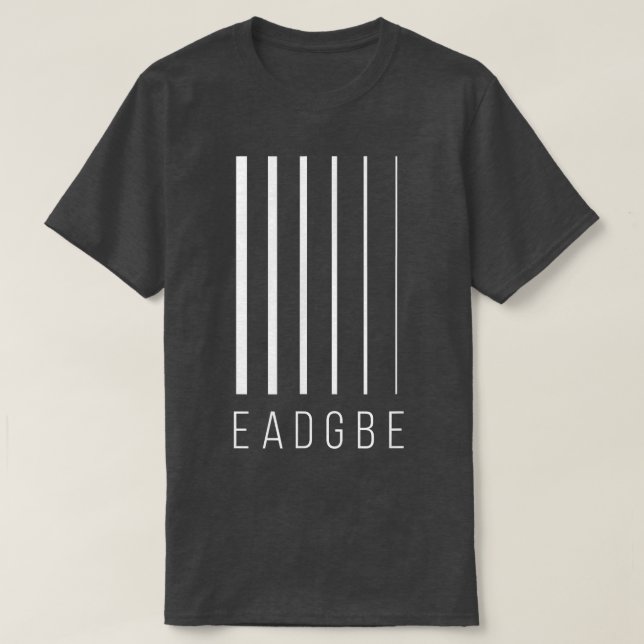 EADGBE 6 String Guitar Player & Gitarrist - Cool 6 T-Shirt (Design vorne)
