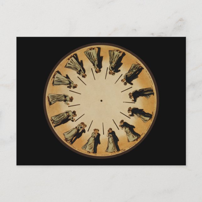 Eadweard Muybridge Phenakistoscope Postkarte (Vorderseite)