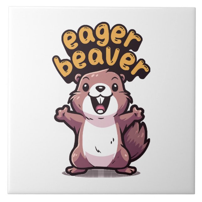 Eager Beaver Fliese (Vorderseite)