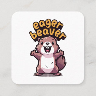 Eager Beaver Quadratische Visitenkarte