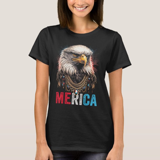 Eagle  4th of July American Flag USA Patriotic Ame T-Shirt (Vorderseite)