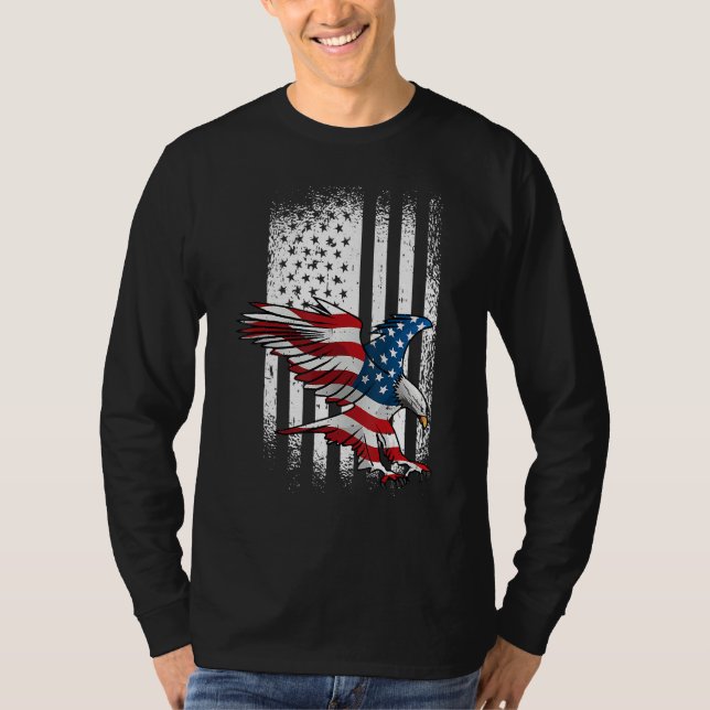 Eagle 4th Of July Independence Day Patriotic Ameri T-Shirt (Vorderseite)