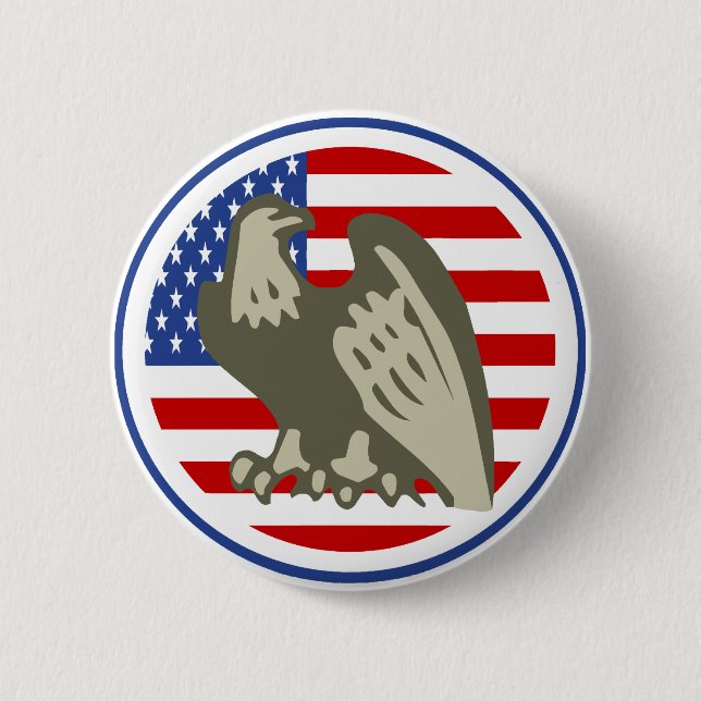 Eagle American Flag Button (Vorderseite)