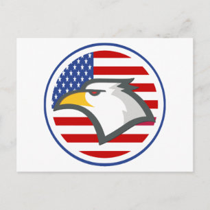 Eagle American Flag Postkarte