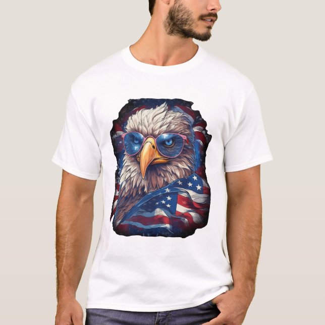 Eagle American Flag T-Shirt (Vorderseite)