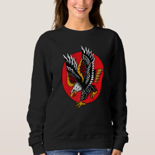 Eagle American Traditional Tattoo Tinte Old School Sweatshirt