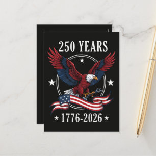 Eagle And Flag 250 Jahre 1776-2026 250. Feiertagspostkarte