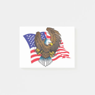 Eagle-and-Flag Post-it Klebezettel
