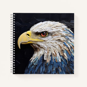 Eagle Animal Bird Art Deco Paint Mosaic Notizbuch