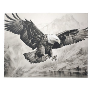 Eagle Animal Bird Wild Nature Ink Sketch Style Notizblock