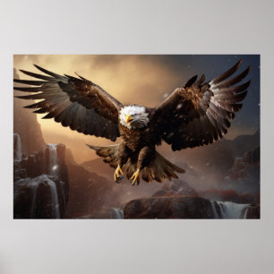 Eagle Animal Bird Wilderness Kunst, Dichtung und M Poster