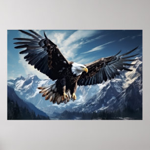 Eagle Animal Bird Wilderness Kunst, Dichtung und M Poster