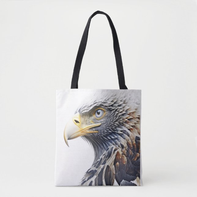Eagle Animal Portrait Nature Wildlife Malerei (Vorderseite)