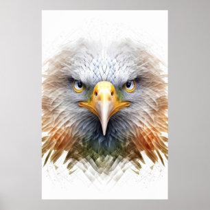 Eagle Animal Portrait Nature Wildlife Malerei Poster