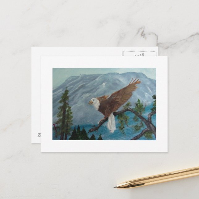 Eagle Art Greetings Postcard Postkarte (Vorderseite/Rückseite Beispiel)