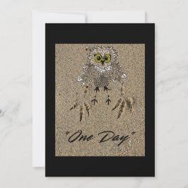 Eagle Baby & Footprints im Sand "One Day" Feiertagskarte