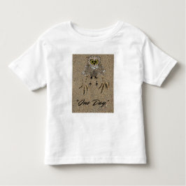 Eagle Baby & Footprints im Sand "One Day" Kleinkind T-shirt