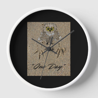 Eagle Baby & Footprints im Sand "One Day" Uhr