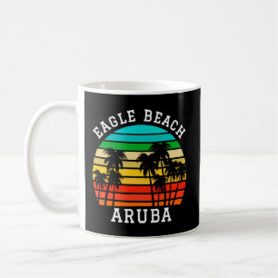 Eagle Beach Aruba Familienurlaub Sunset Palm Tree Kaffeetasse