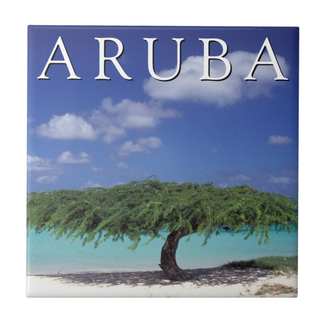 Eagle Beach | Karibik, Aruba Fliese (Vorderseite)