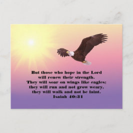 Eagle Bible Verse Hoffnung und Stärke Postkarte