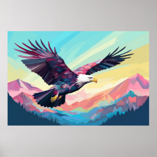 Eagle Bird Animal Mountain Natur Wildnis Poster