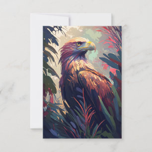 Eagle Bird Animal Portrait Painting Wildlife Free Dankeskarte