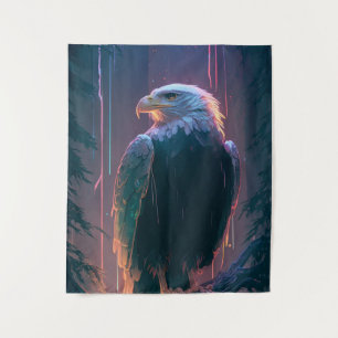 Eagle Bird Animal Portrait Painting Wildlife Wandteppich