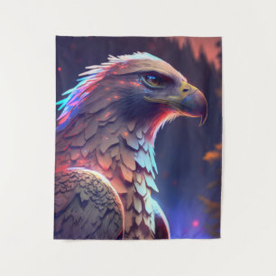 Eagle Bird Animal Portrait Painting Wildlife Wandteppich